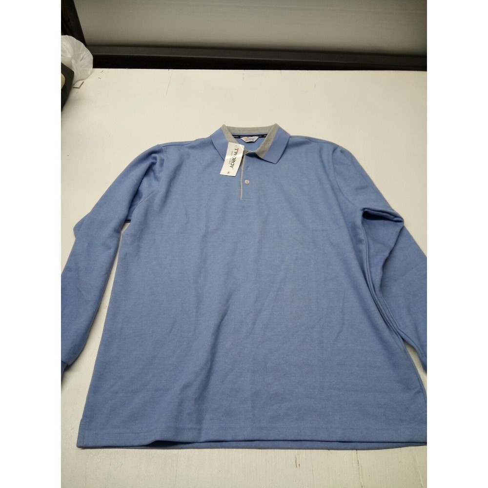 nwt ladies Tworoy Perpitty fleece long sleeve shirt blue and grey size 2xl